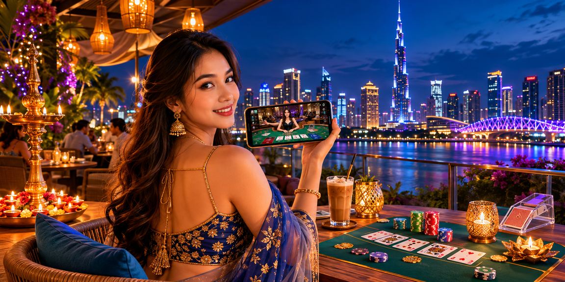 Permainan kad baccarat dan blackjack dalam talian di Kuala Lumpur dengan suasana kasino premium